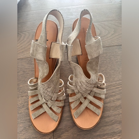 Sigerson morrison wedge sandals in suede and leather - Picture 2 of 7